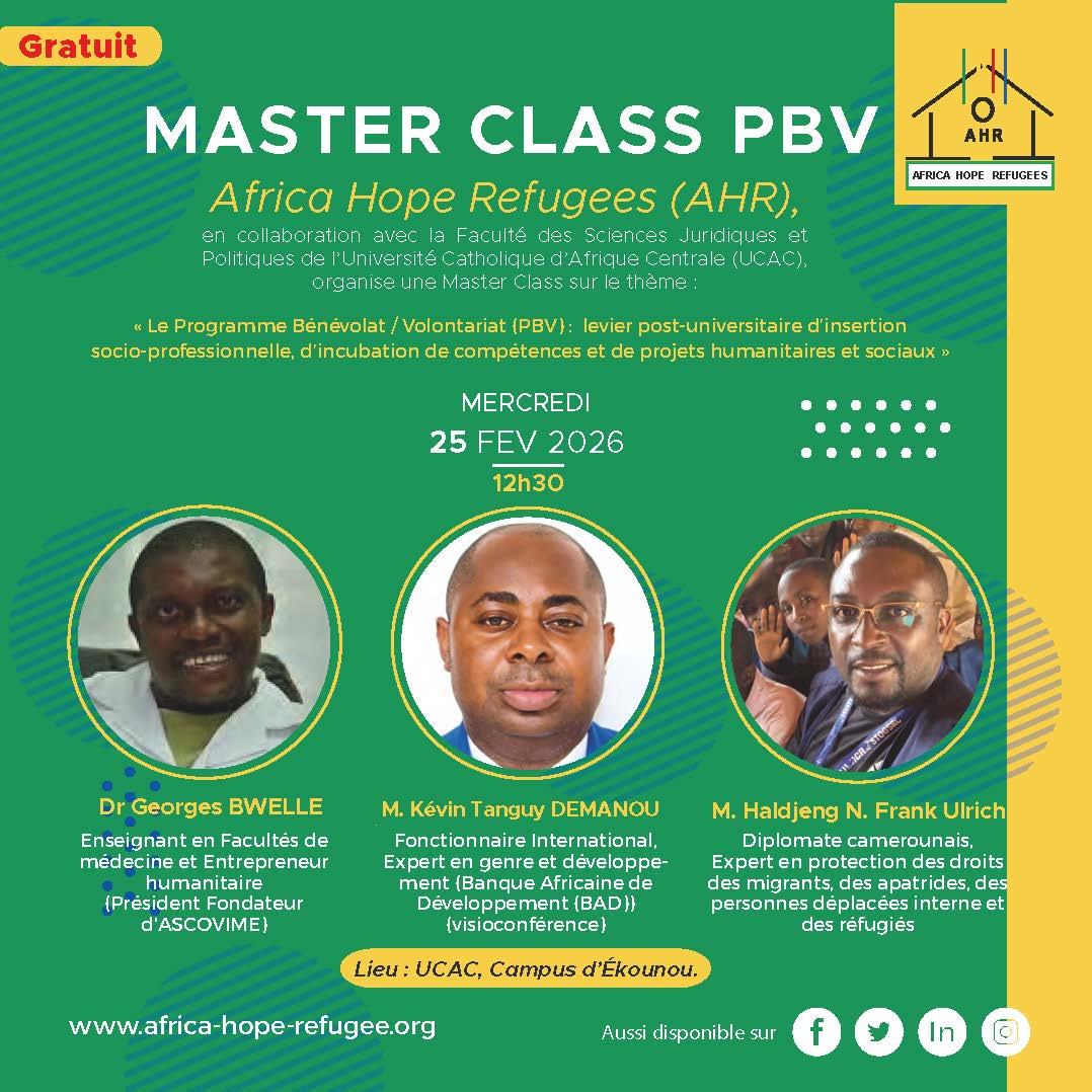 MASTER CLASS PBV – AHR et UCAC